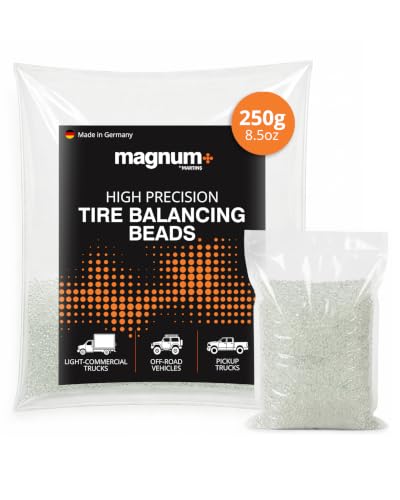 magnum+ Tire Balancing Beads – TPMS Compatible Tempered Glass – 1 Bag (8.5oz / 240g)