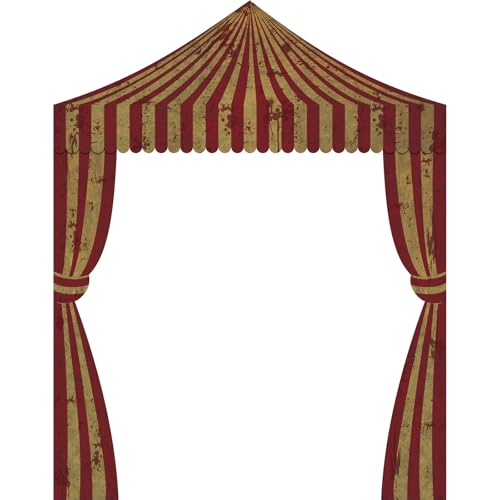 Auvent de cirque rouge et blanc pour une fête foraine d'Halloween réussie