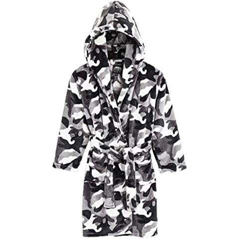 CityComfort Kids Fleece Dressing Gown with Hoodie Cover