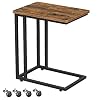 VASAGLE Bijzettafel, nachtkastje, banktafel op wielen, 50 x 35 x 60 cm, salontafel, eenvoudig te monteren, stabiel, met…