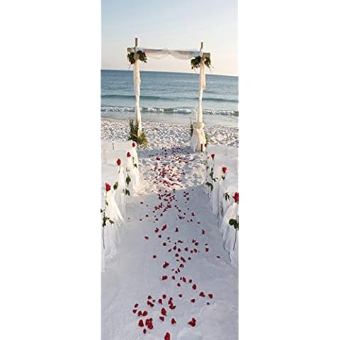 A.Monamour 3D Door Stickers Rose Pedals Cover