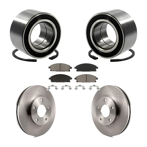 Transit Auto Front Wheel Bearing Disc Brake Rotors And Ceramic Pads Kit Replacement For 2005-2006 Nissan X-Trail KBB-118630 by Transit Auto - Used condition - CA$99.18