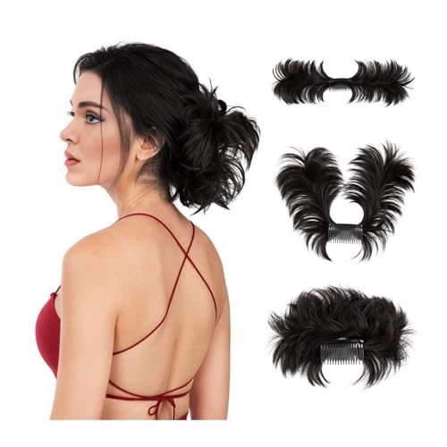 Chignon artificiel postiche pince facile utiliser et perruque moelleuse - 5