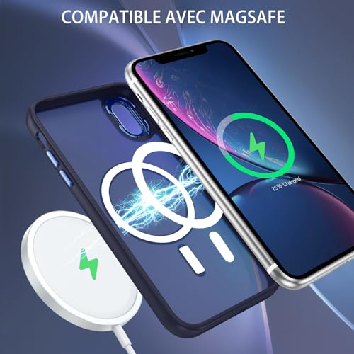 Coque iPhone XR compatible MagSafe BENTOBEN magnétique mate