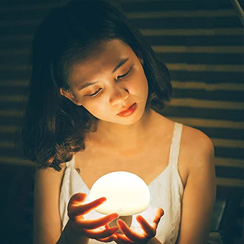 Modoao Led Night Light Cute Mushroom Pat Light Silicone Usb Night Lamp Touch Sensor Atmosphere Lamp Bedroom Bedside Table Lamp #TOP1