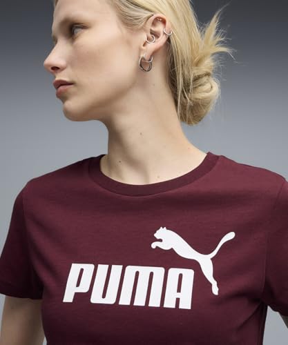 Image of Puma Women Cotton Letter Print Regular Fit Tees