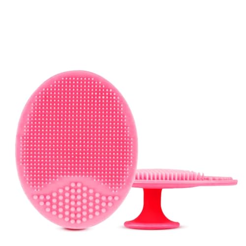 Image of Episkey Silicone Face Scrubber Exfoliator, Soft Face Brush, Facial Cleansing Brush, Acne Blackheads Removing, Acne Pore Pad for Deep Cleaning Skin Care for Girls & Women's (FS-PINK)