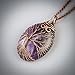 Handmade amethyst tree of life pendant necklace - Unique copper jewelry for women and men Anniversary present Birthday gift idea for him and her Spiritual gifts for wife husband mom dad girlfriend son