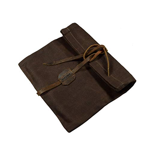 Hide & Drink, Waxed Canvas Survival Roll Top Pouch, Multipurpose Bag, Lightweight Case, Outdoor Accessories, Traveling & Camping Essentials, Handmade Includes 101 Year Warranty :: Honey Bourbon