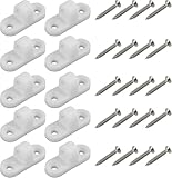 CR-MOESANCO® Juego 10 Soportes de Avance para Caravana y Autocaravana – Fijación Tubos Toldo – Incluye 20 Tornillos INOX – Termoplástico Resistente UV – Soporte Vertical Barra Avance