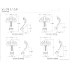 Kingston Brass VCTNF1 Aqua Eden Iron Tub Feet, 4 Pieces (Set), Polished Chrome