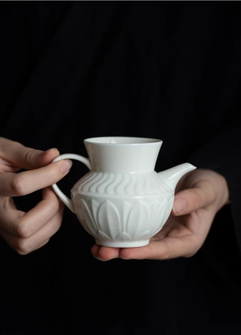 Song Dynasty-Style Ding Kiln White Ceramic Fairness Cup, Large Capacity, Tea Sea, Tea Strainer-style1