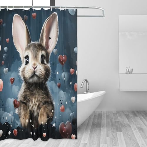 Rideau de douche imperméable style rustique et résistant pour salle de bain