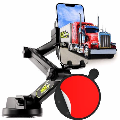 Truckules Truck Phone Mount + Dash Pad, 16.9' Long...