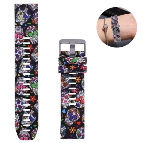 Bracelets de montre connectée UKCOCO en silicone crâne pour modèles 5/935/945 - 6