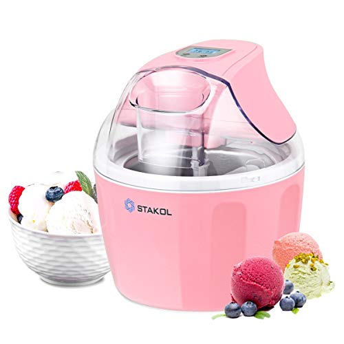 1.5 Quart Automatic Ice Cream Maker Freezer Dessert Machine (Pink)