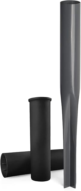 Metal Galvanized Rotary Washing Line Spike with Two Plastic Adapters, Heavy Duty Ground Spike for Rotary Airers Parasols Fits Diameter 32, 35, 38, 40mm