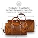 Premium Full-Grain Leather Duffle Bag for Men & Women | 20-Inch Handcrafted TSA Approved Carry-On Weekender Travel Bag with Multiple Pockets & Compartments by Northridge Leather (Tan))