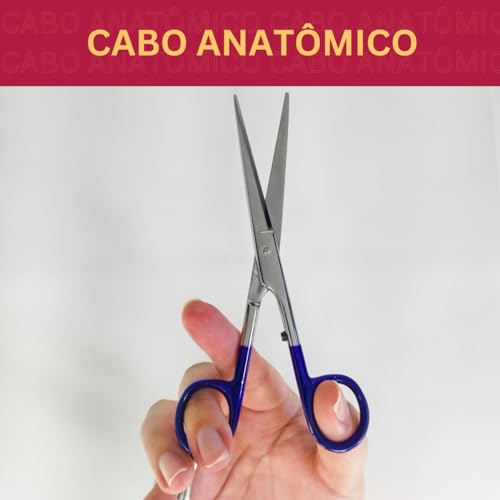 Tesoura Cabelo Profissional Cabo Roxo Fio Navalha 6