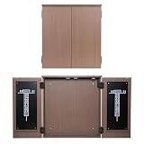 Play Platoon Outdoor Dart Board Cabinet Only - Dartboard Waterproof Enclosure with Darts Scoreboard, Dart Holder & Dartboards Lighting System for Outside Bar Games & Game Room