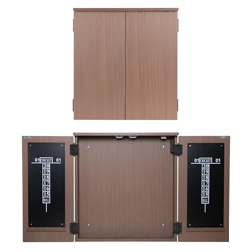 Play Platoon Outdoor Dart Board Cabinet Only - Dartboard Waterproof Enclosure with Darts Scoreboard Dart Holder & Dartboards Lighting System for Outside Bar Games & Game Room