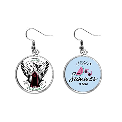Pendientes de sandía de Sudán accesorios de verano para lóbulo