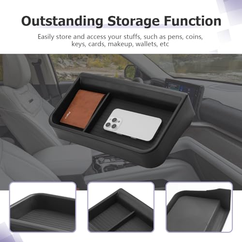 Image of LUWU for 2025 2026 Explorer Dashboard Storage Tray 2025 2026 Explorer Active /ST-Line /Platinum /ST 13.2-inch Behind Screen Organizer Display Box Dash Tray Explorer 2026 (Only for 13.2 inch Screen)