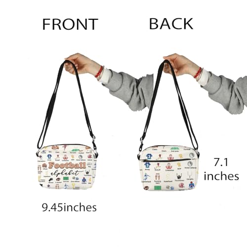 MNIGIU Polyester Crossbody Bag, Casual Rectangular Messenger Style, 2 Compartments with Adjustable Shoulder Strap2