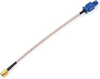 Vista 6 de Bingfu Cable adaptador de antena GPS para vehículo SMA macho a Fakra C macho cable coaxial azul de 5.9 in 6 pulgadas para vehículo camión SUV coche