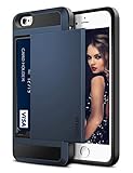iPhone 6S Case, Vofolen Card Slot Holder iPhone 6S Wallet Case Dual Layer Protective Shell Shock Absorbing Tough Bumper Cover Scratch-proof Hybrid Armor for iPhone 6S 4.7 inch - Dark Blue