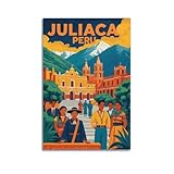 Juliaca Perú - Póster de viaje vintage para pared, pintura para colgar fotos, decoración de dormitorio familiar, 30 x 45 cm