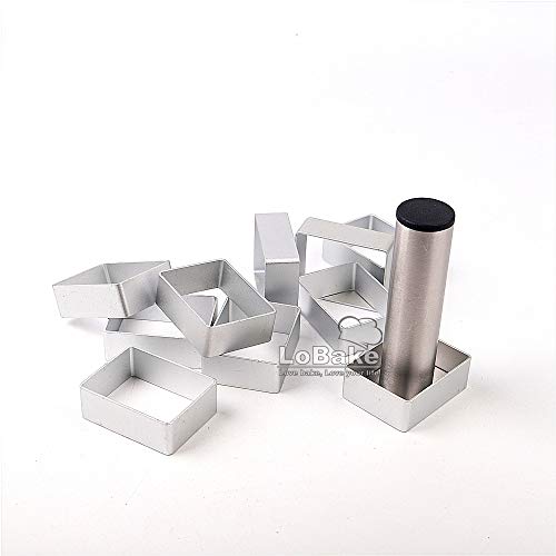 Lobake Rectangle Shape Aluminium Pineapple Cake Mold Stainless Steel Pressing Stamp Mooncake Mould Fondant Cookie Biscuit Molds Diy #TOP3