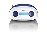 Lenco SCD-69 Analog & Digital 2W Blue - Portable Stereo Systems (Analog & digital, AM,DAB,DAB+,FM,PLL, Player, CD, Repeat, Play/Pause, Skip down, Skip up, Stop)