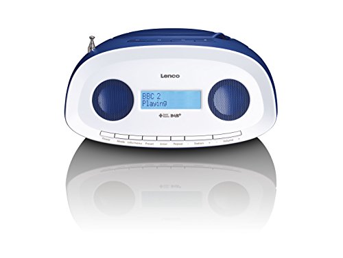 Image of Lenco SCD-69 Portable Boombox with DAB+, FM Radio, USB playback, CD / MP3 Player - Blue & White