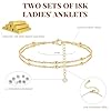 AstraGlam 18K Vergoldete Fußkette Damen Wasserfest & Allergiefrei, Zierliches Fußkettchen Im Trendigen Design, Leicht & Hautfreundlich, Eleganter Goldschmuck Als Geschenk #1