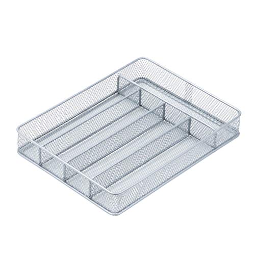 Organizador de talheres Honey-Can-Do KCH-02154, malha de aço, 5 c...