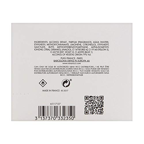 Nina Ricci Bella Perfume For Women - Floral Fruity Fragrance - Opens With Notes Of Rhubarb And Green Mandarin - Blended With Lemon And Freesia - Long Lasting Scent - Eau De Toilette Spray - 2.7 Oz