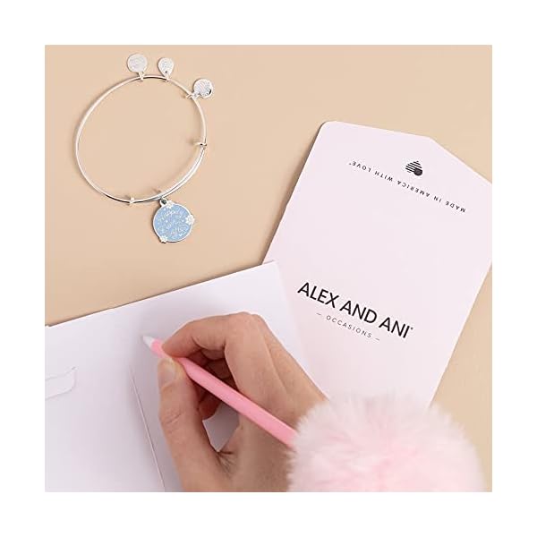 Alex-and-Ani-Celebrate-Happily-Ever-After-Expandable-Wire-Bangle Alex and Ani Bridal Expandable Bangle for Women, Happily Ever After Charm, Shiny Silver Finish, 2 to 3.5 in