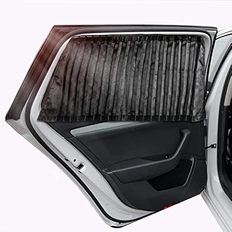 ZATOOTO Curtains for Car (2pcs), Magnetic Car Window Curtains to Block UV Rays and for Privacy, Upgraded Thickened, Black Cover