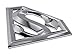 Elektroplate Officially Licensed DC Comics 3D Superman All Metal Emblem for Cars, Trucks, and All Auto | Universal Fit at 4.2