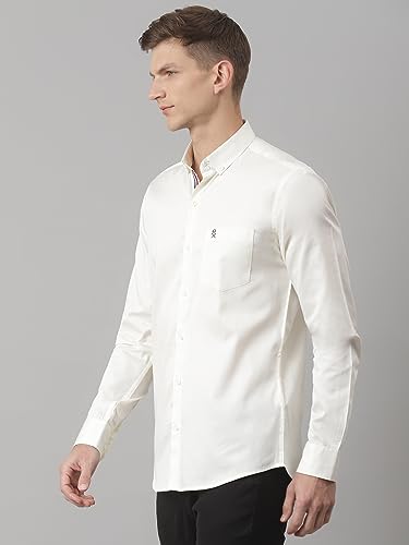 Image of Thomas Scott Men's | Solid | Full Sleeve | Regular Fit | Cotton Blend | Button Down | Single Pocket | Casual Shirt