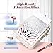 Rolokit Nail Dust Collector with Lamp&50pcs Disposable Filter&Dusting Brush, Electric Nail Vacuum Cleaner Dust Fan Suction Machine for Manicure Acrylic Gel Nails Polishing, Low Noise,Salon Home (Pink)