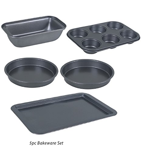 Gibson Love-to-Bake, 5-Piece Bakeware Set, Carbon Steel