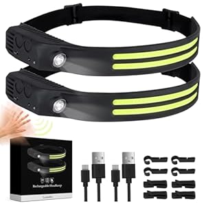 Lanlelin LED Stirnlampe Wiederaufladbar 2er-Pack