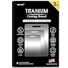 3-Pack Titanium Cutting Boards for Kitchen, Non-Slip & Double-Sided Design, 100% Pure Titanium Food-Grade Non Toxic Cutting Board, Knife-Friendly, Dishwasher Safe