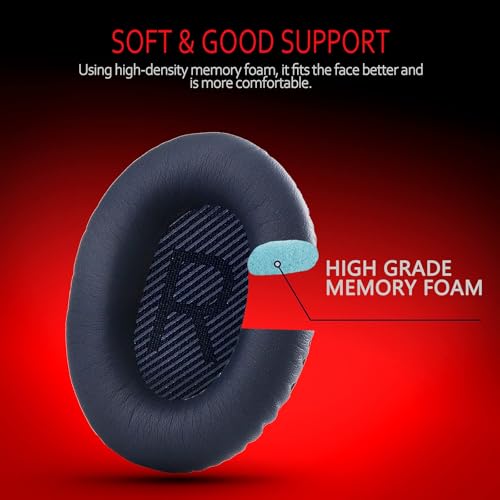 Image of Premium Ear Pad Replacement for Bose Headphones Earpads, Compatible with Bose QuietComfort 35 ii /QC35 /QC25 /QC2 /QC15 /Ae2 /Ae2i /Ae2w /SoundTrue & SoundLink, by Krone Kalpasmos - Midnight Blue