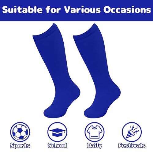 Image of Olreco 1 Pack Toddler Kids Youth Soccer Socks Girls Boys Baseball Socks Youth Knee High Softball Football Accessories Cotton