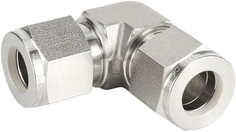 Stainless Steel 316 Elbow Union Double Ferrule Compression Tube Fitting 30MPa 1/8" 1/4" 3/8" 1/2" 6 8 10 12mm(10 mm x 10 mm) Fitting