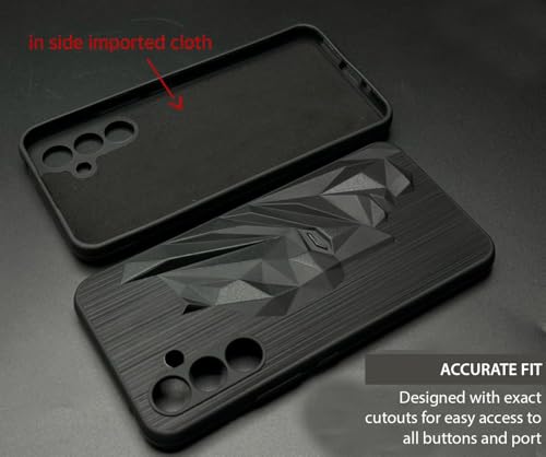 Image of NIUKIN Soft Mobile Case for Samsung Galaxy A54 5G | 3D Engraved Design | Shockproof Scratch Proof Cover | Black