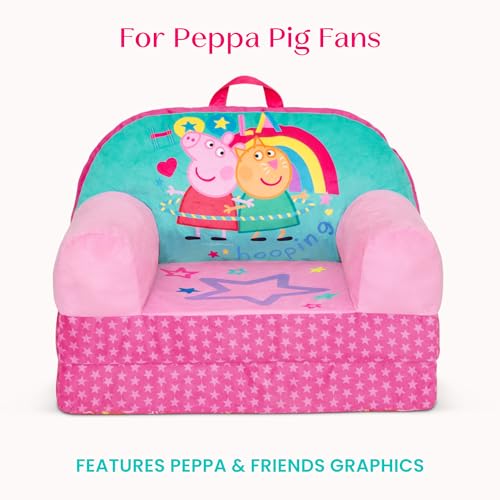 Image of Delta Children - Peppa Pig Cozee Buddy Flip-Out Kids Chair - Greenguard Gold Certified, Pink